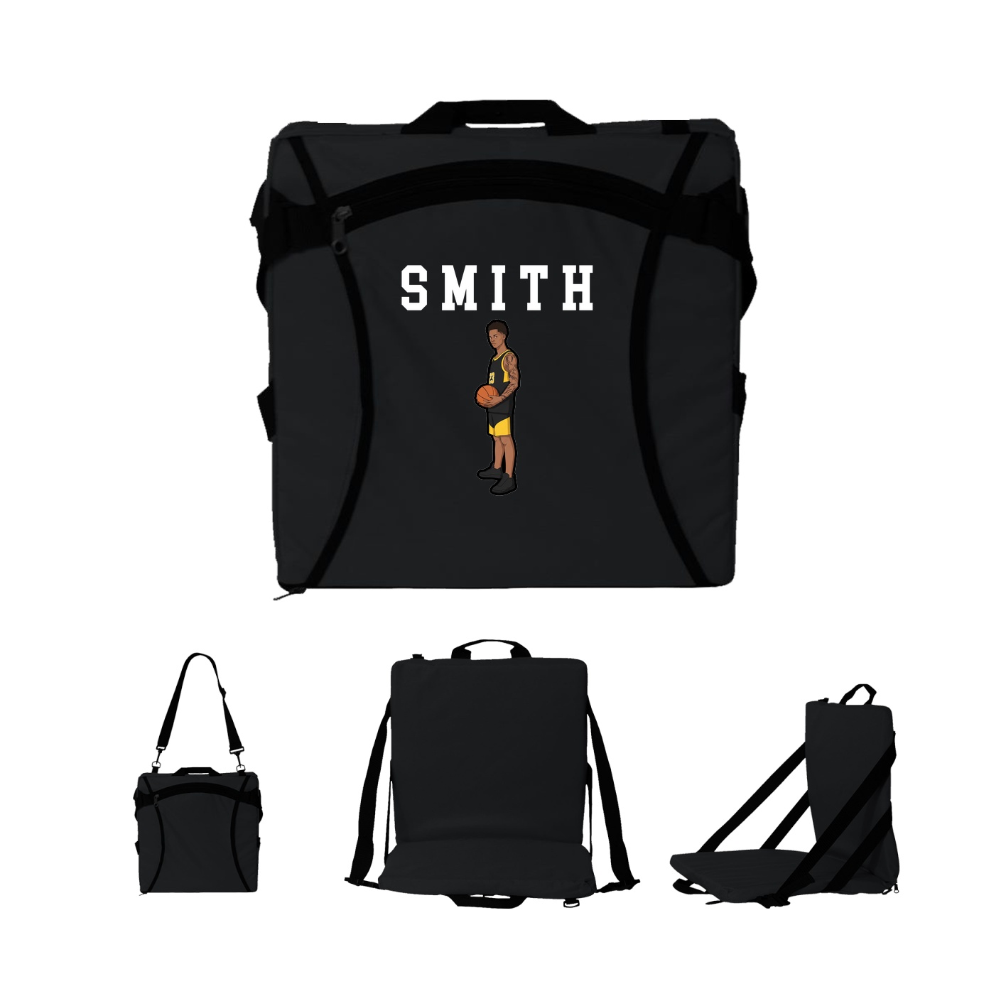 Folding Stadium Seat — Shirsey in Black