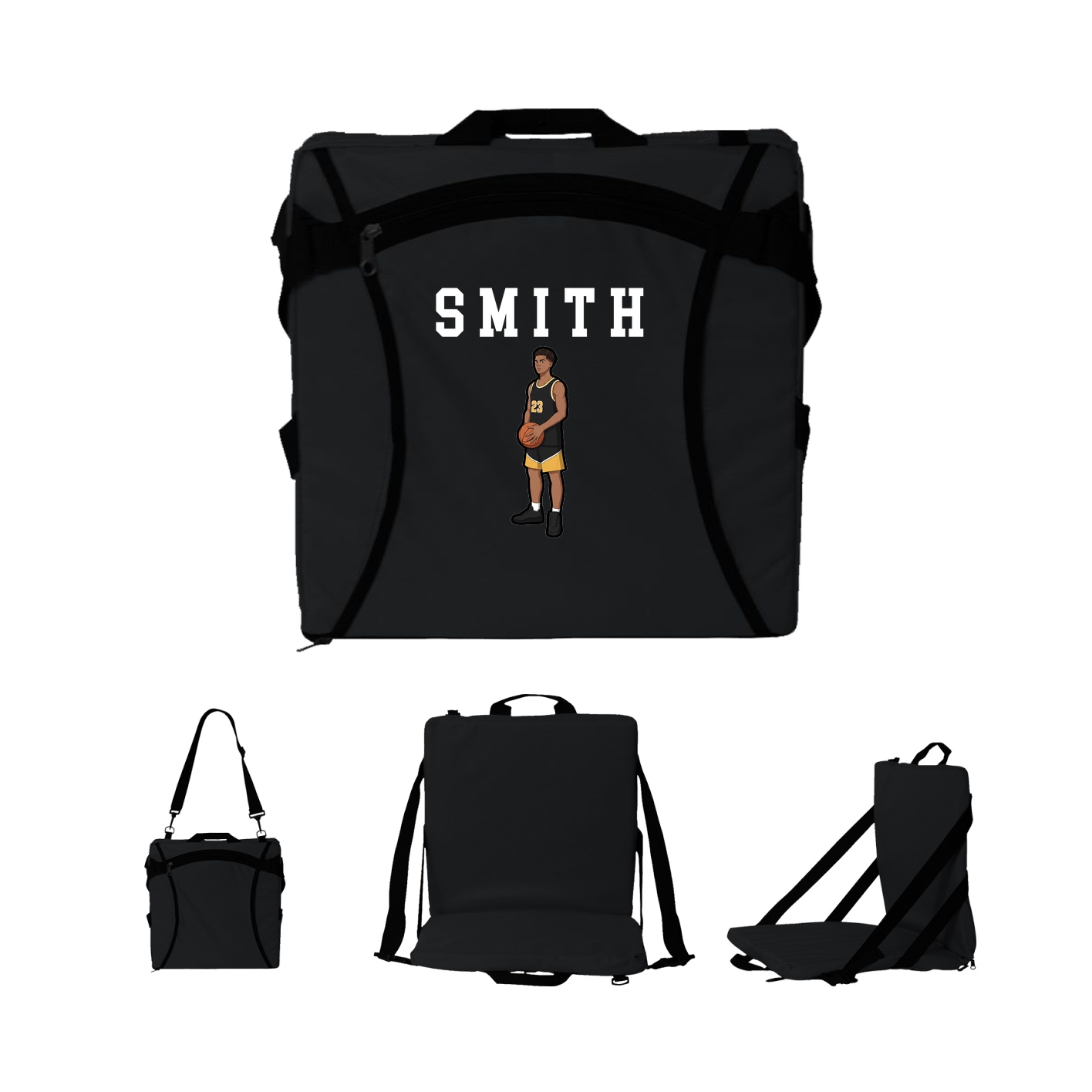 Folding Stadium Seat — Shirsey in Black
