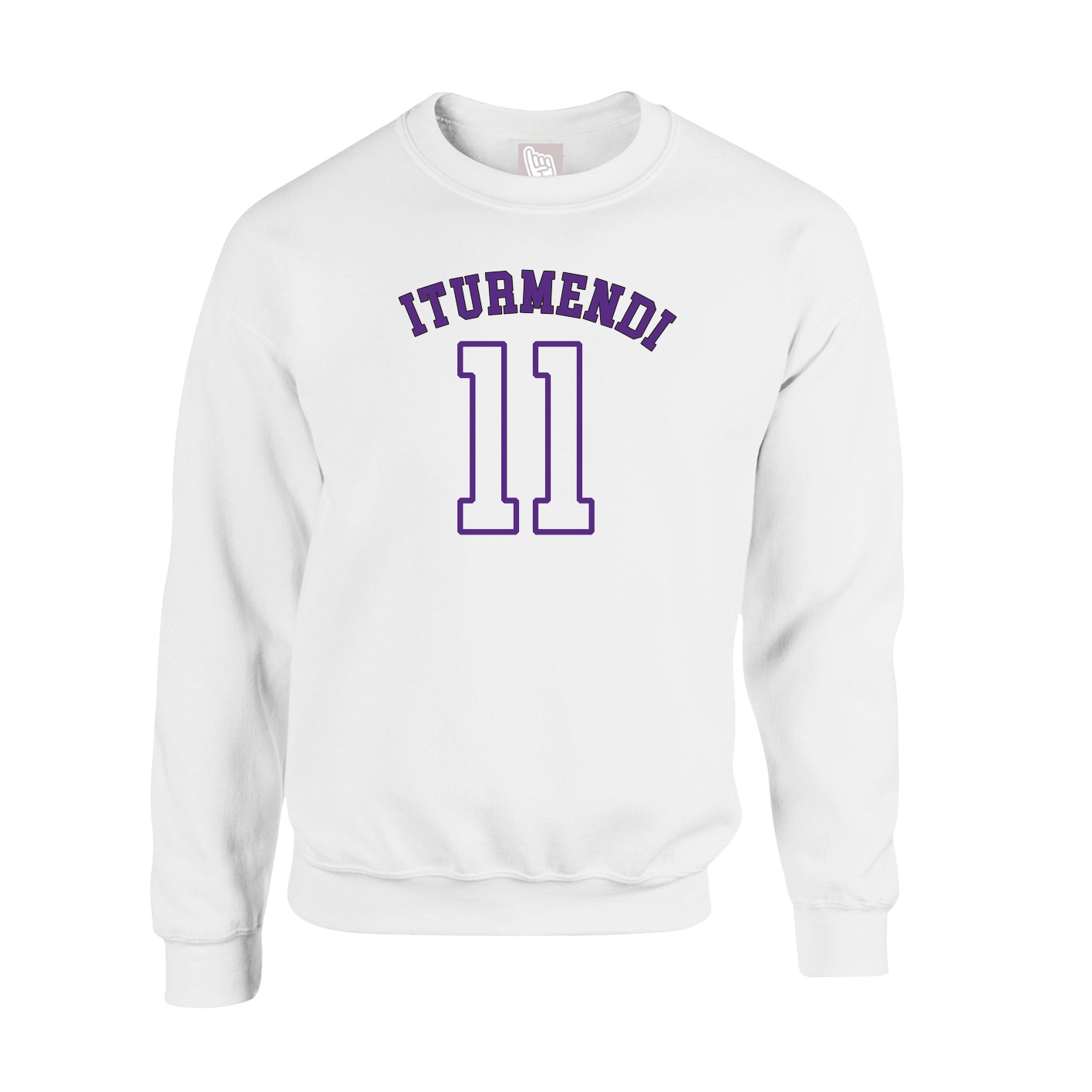 Fleece Crew — Shirsey Arch in White