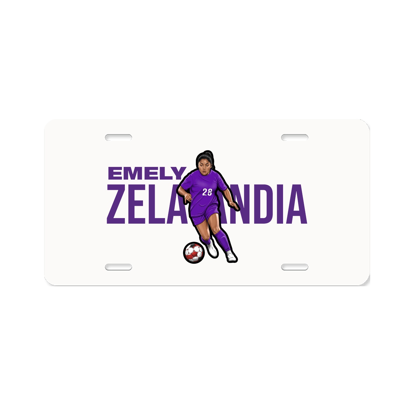 License Plate — Player Name in Classic