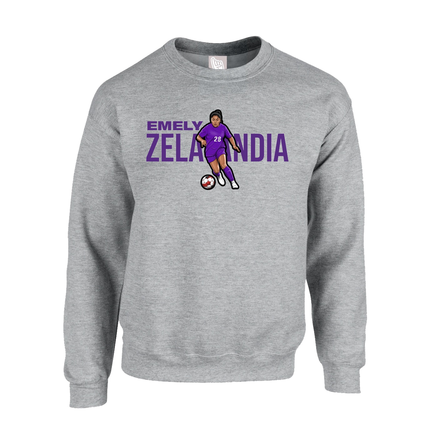 Fleece Crew — Player Name in Grey