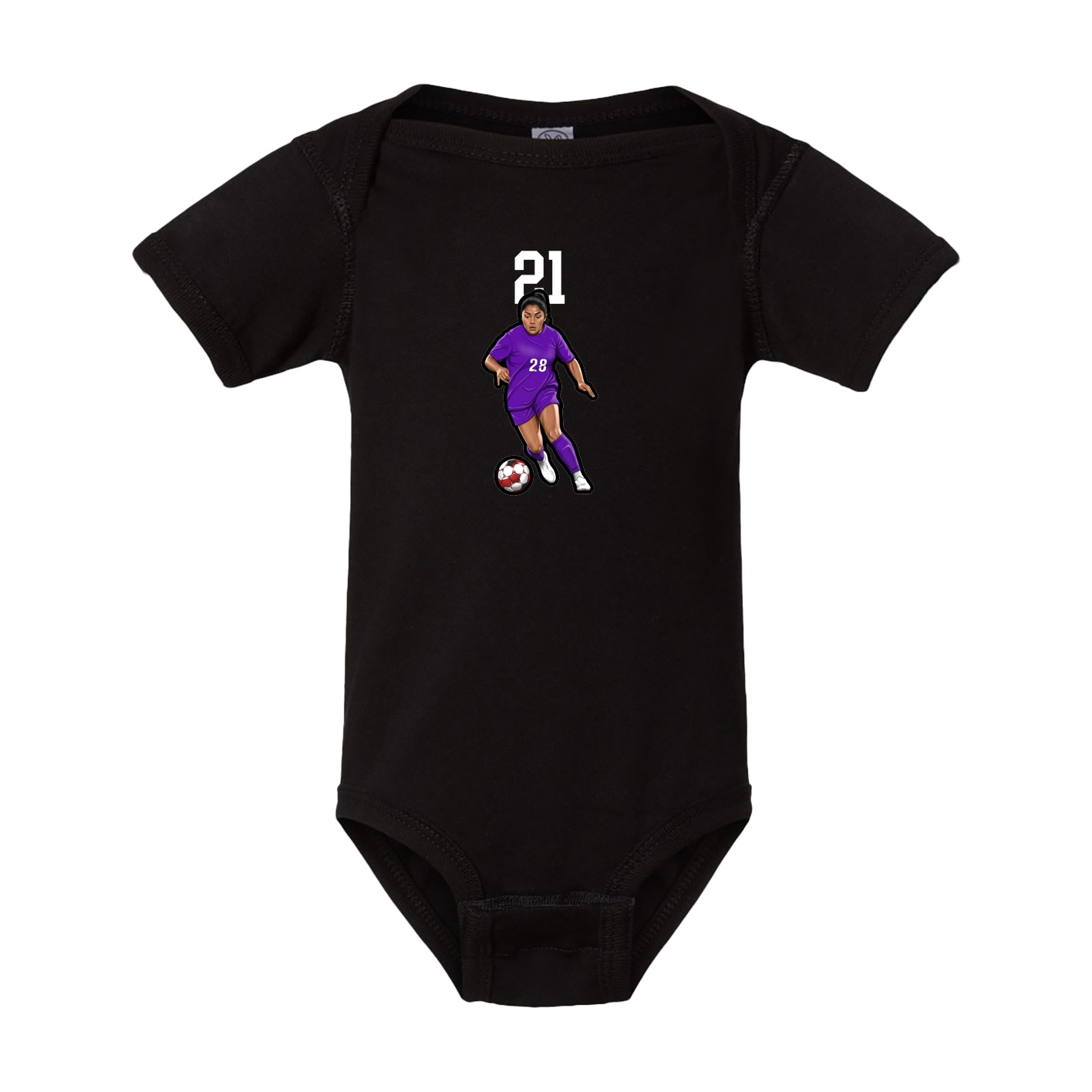 Baby Onesie — Number Top in Black