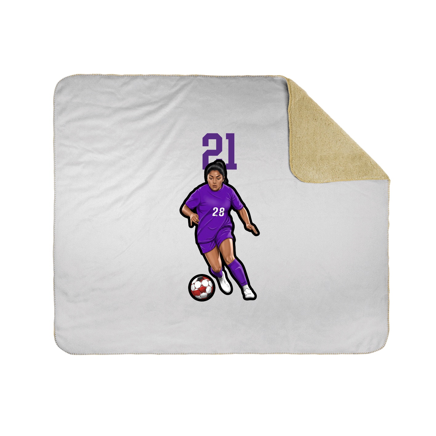 Throw Blanket — Number Top in White
