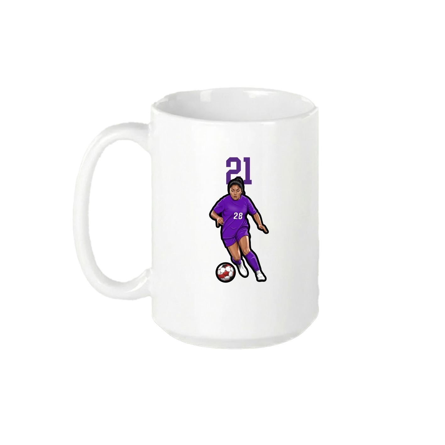 15oz Coffee Mug — Number Top in White