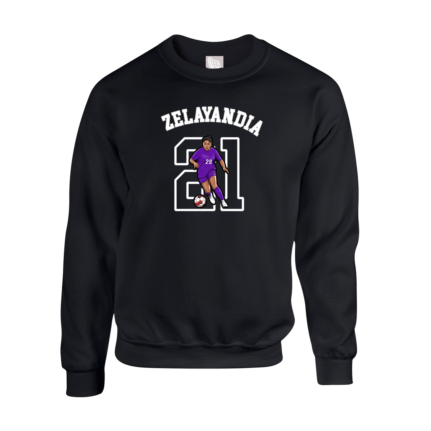 Fleece Crew — Shirsey Arch in Black
