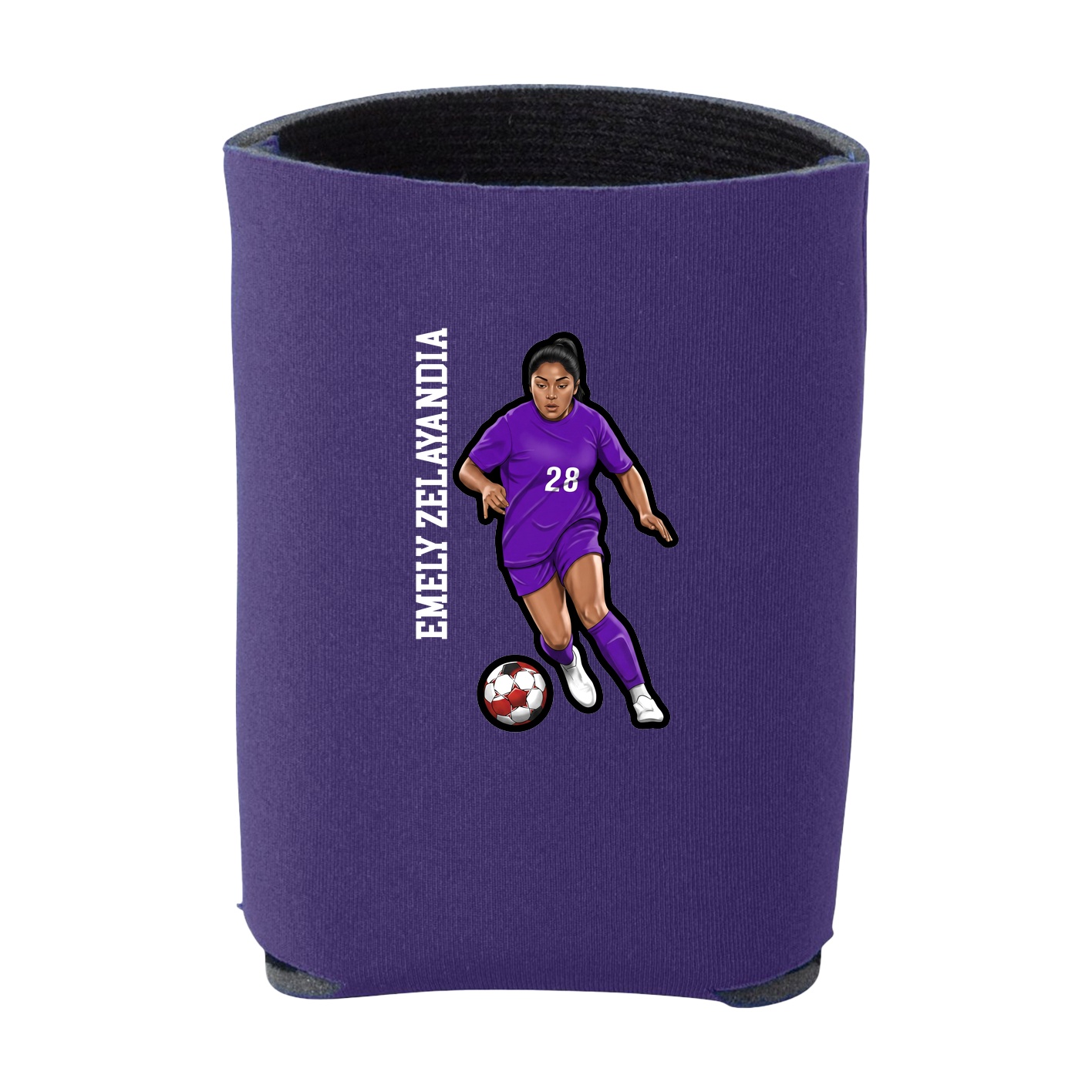 Can Holder — Name Vertical in Purple