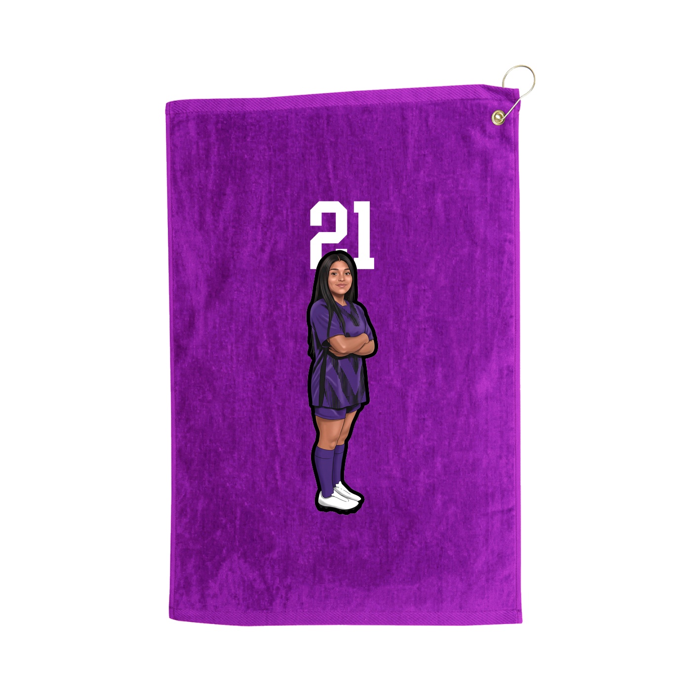 Golf Towel — Number Top in Purple