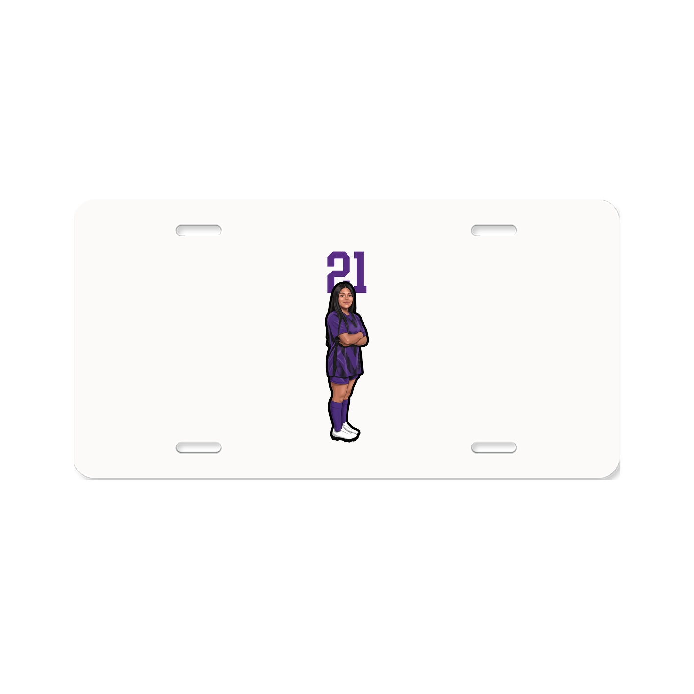 License Plate — Number Top in Classic