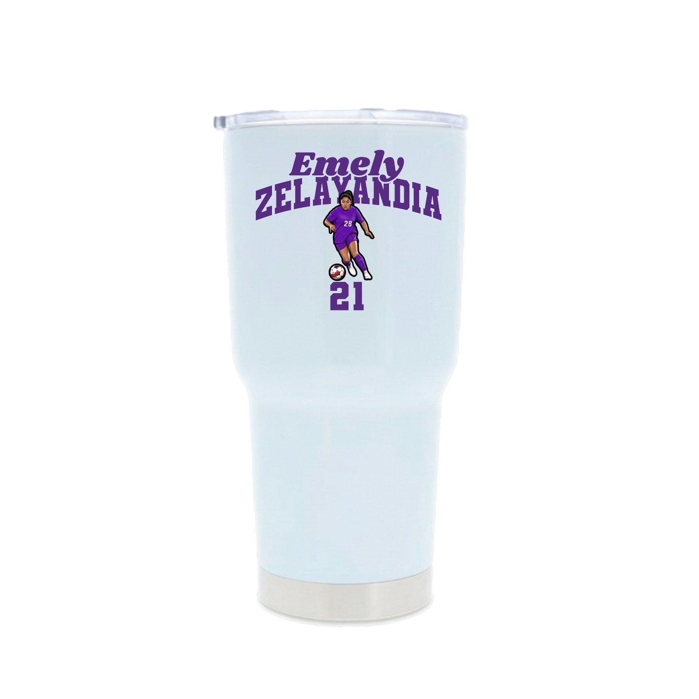 30oz Stainless Steel Tumbler — Signature Arch in White