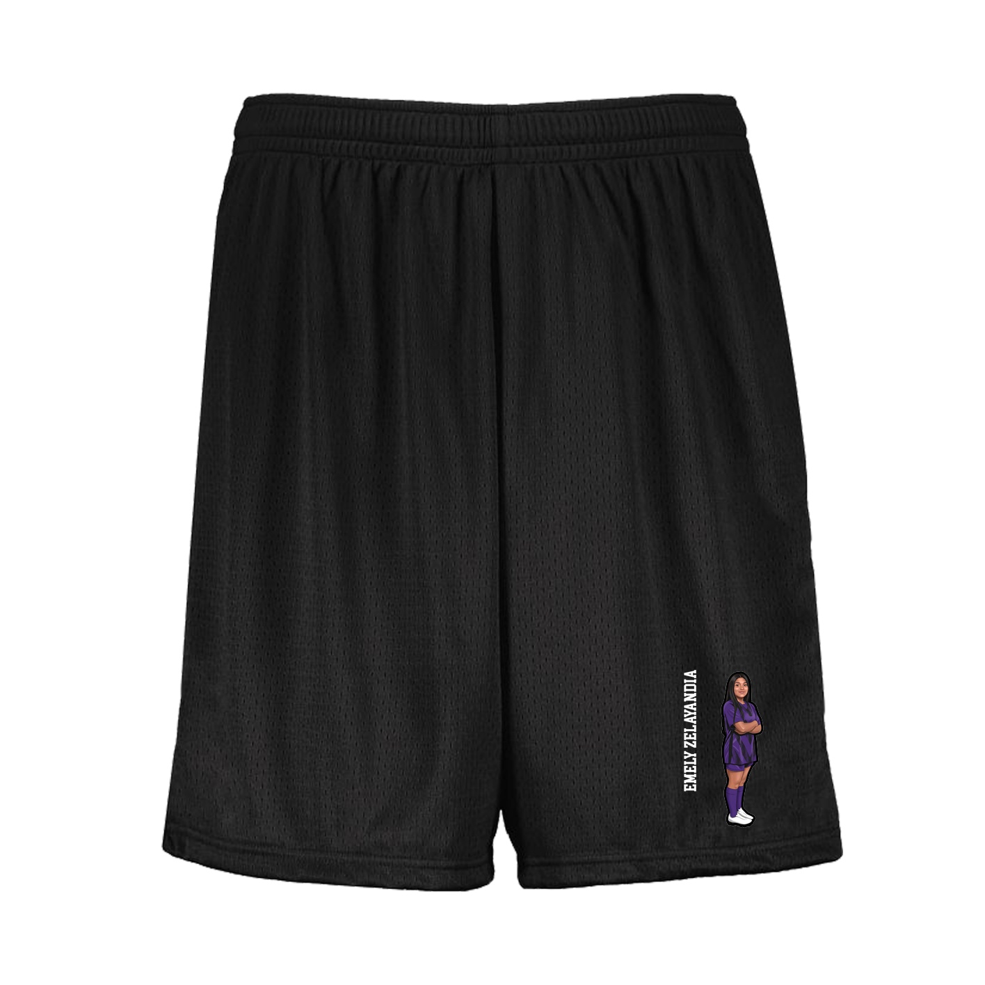Shorts — Name Vertical in Black