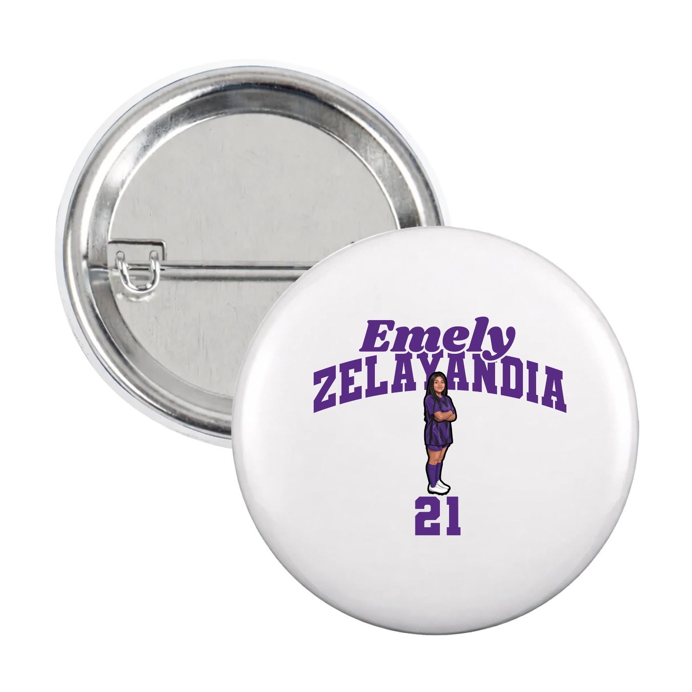 Game Day Button — Signature Arch in White