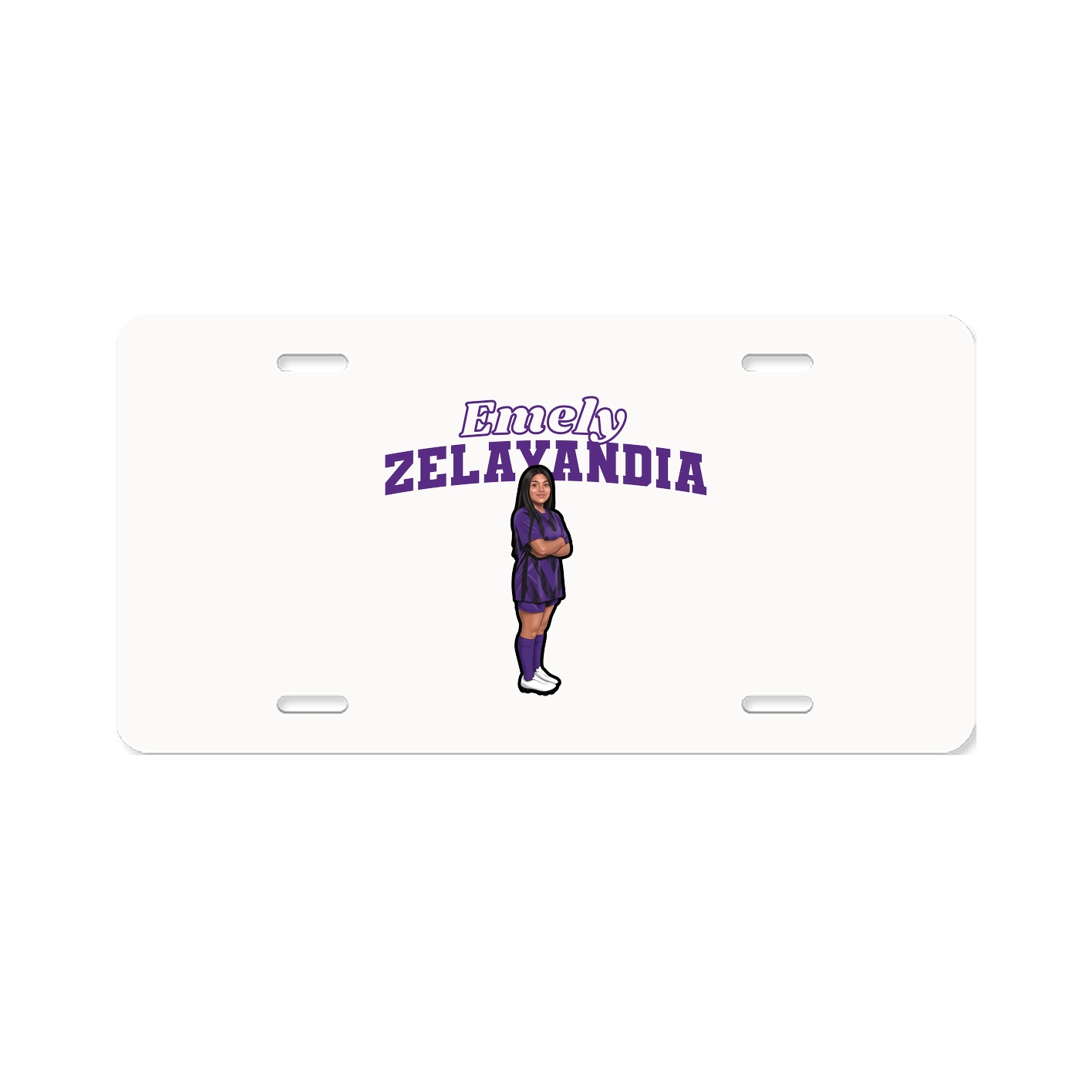 License Plate — Name Arch in Classic