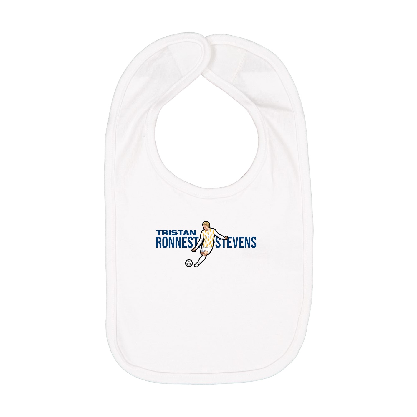 Infant Bib — Player Name in White