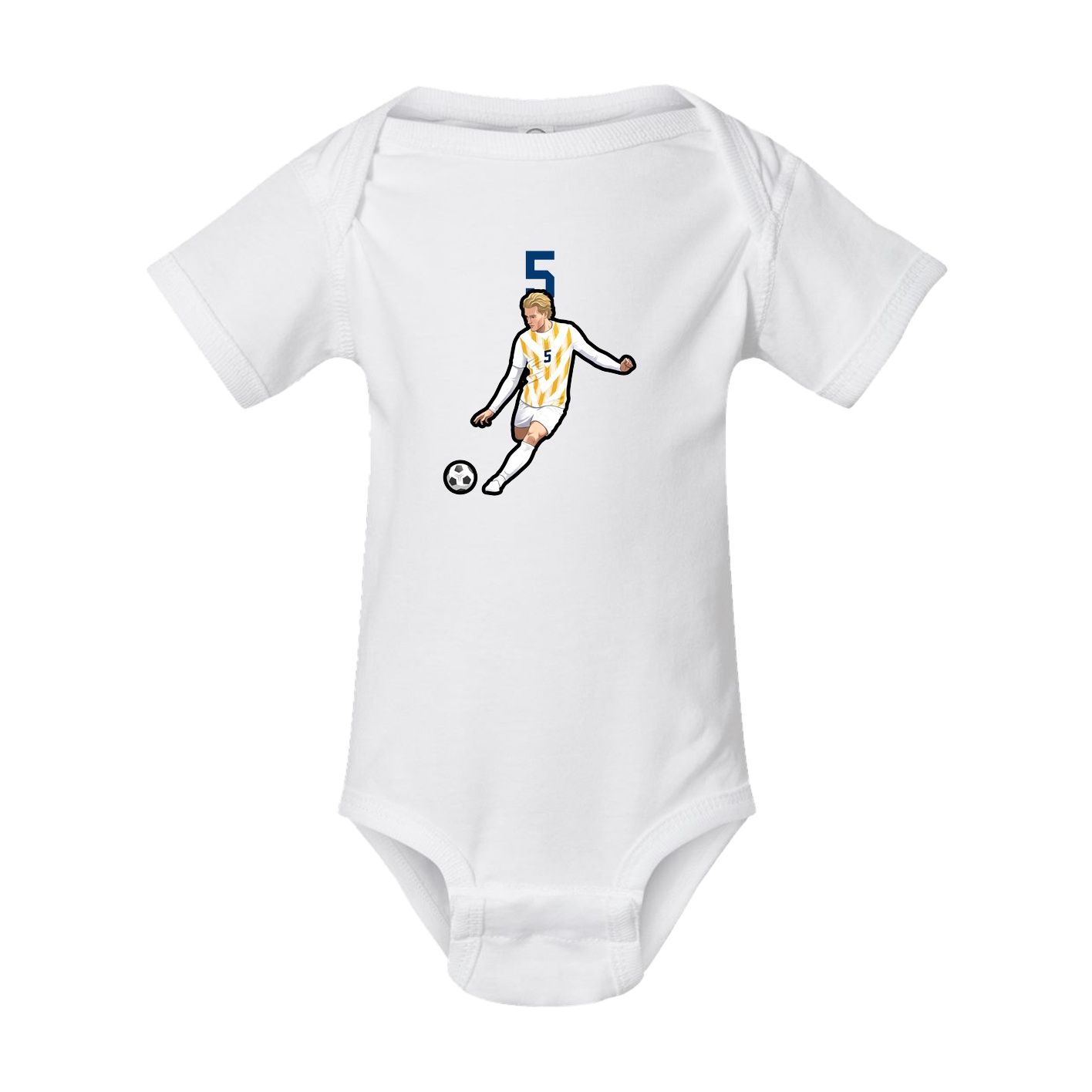 Baby Onesie — Number Top in White