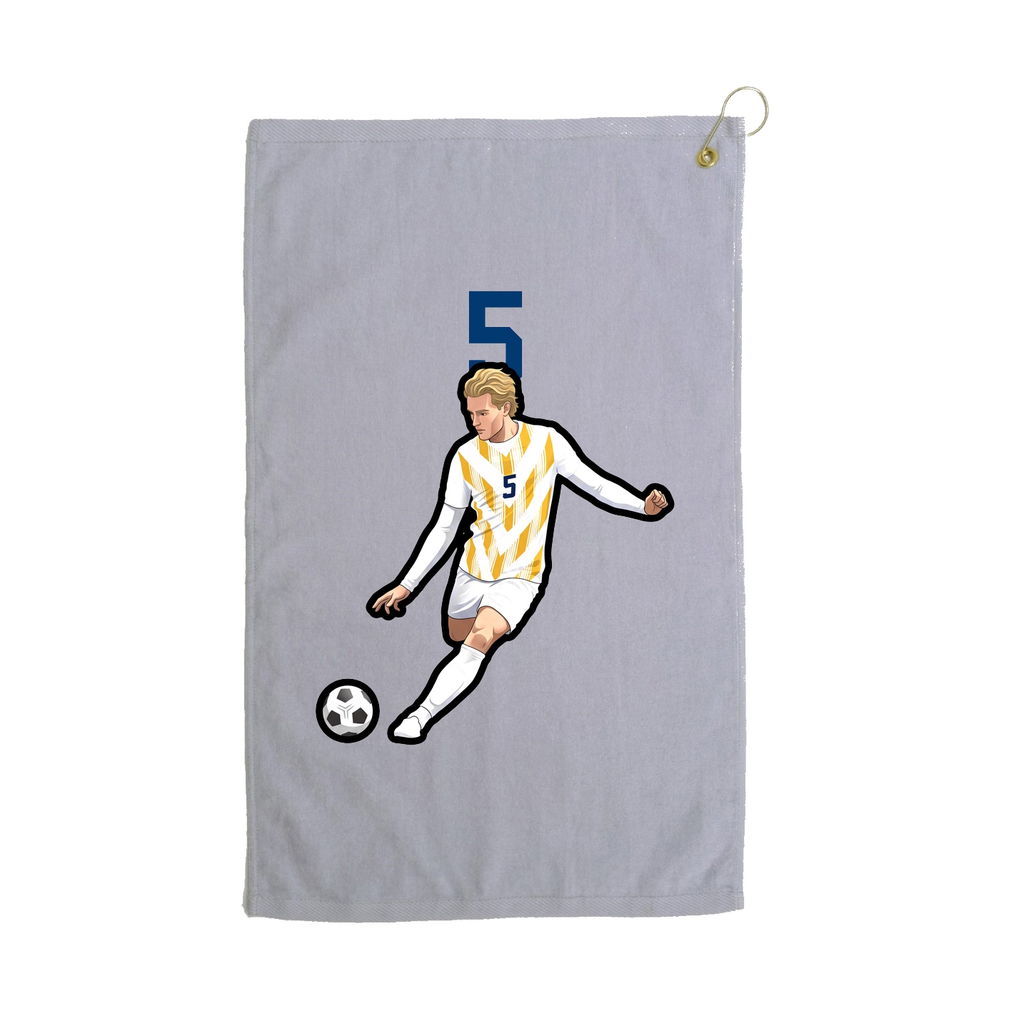 Golf Towel — Number Top in Grey