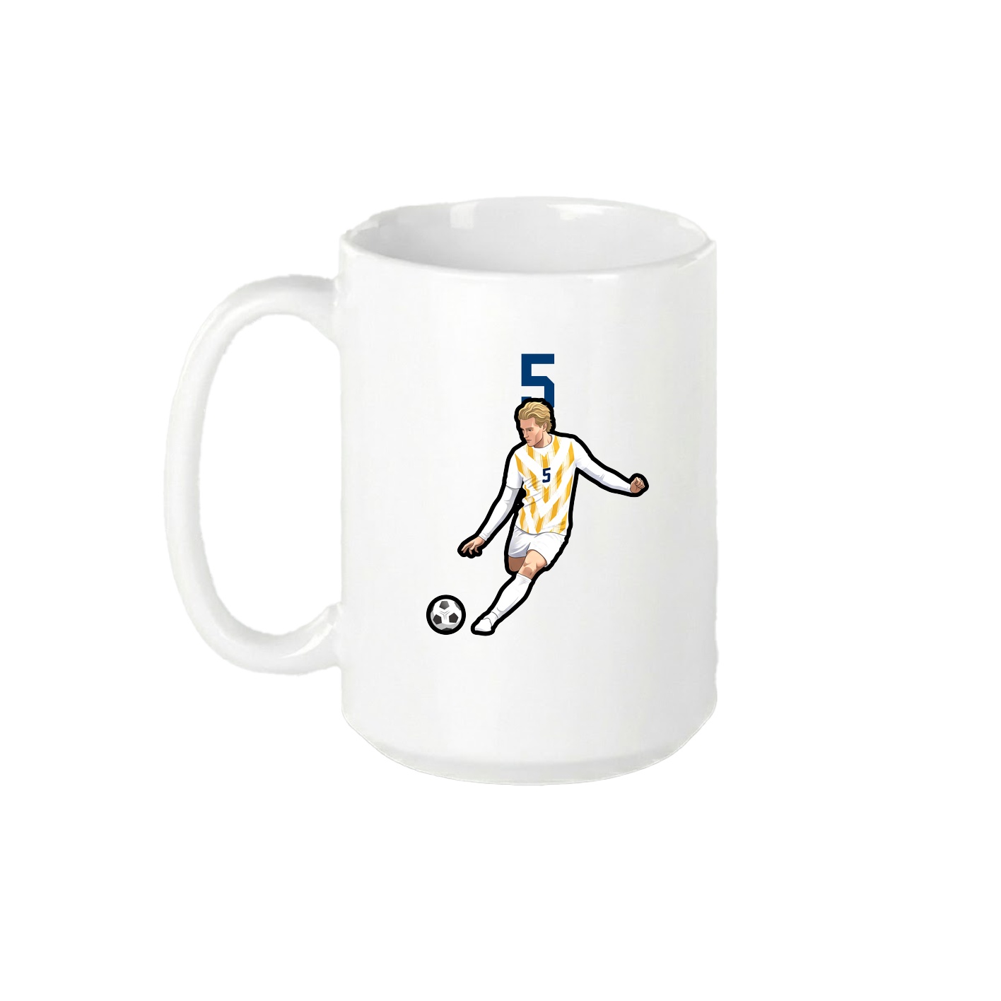 15oz Coffee Mug — Number Top in White