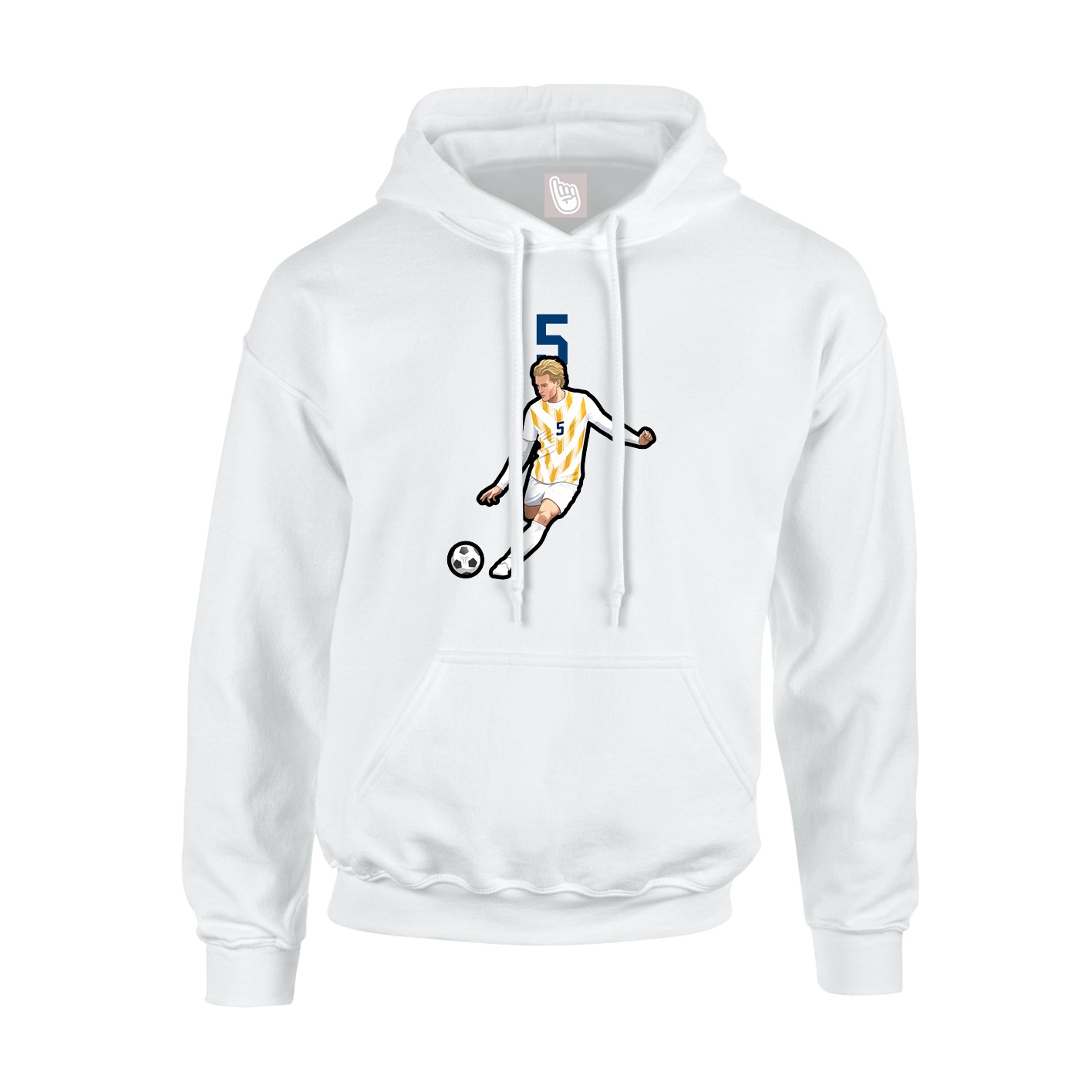 Hoodie — Number Top in White