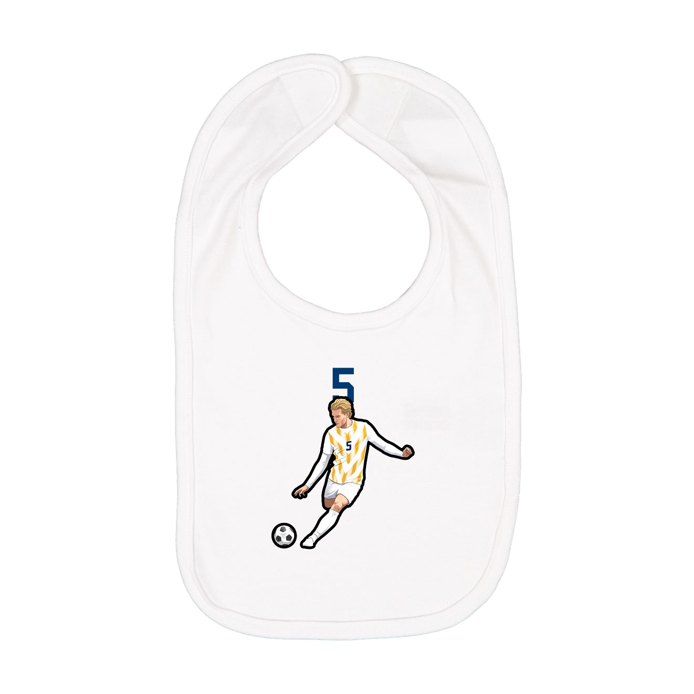 Infant Bib — Number Top in White