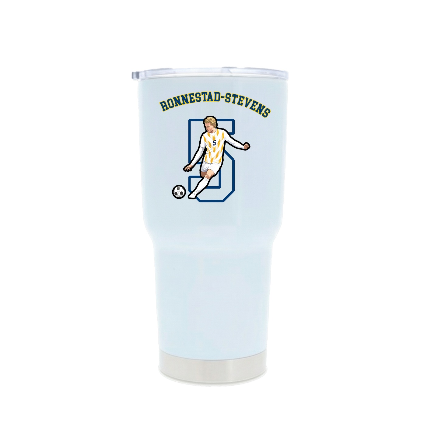 30oz Stainless Steel Tumbler — Shirsey Arch in White