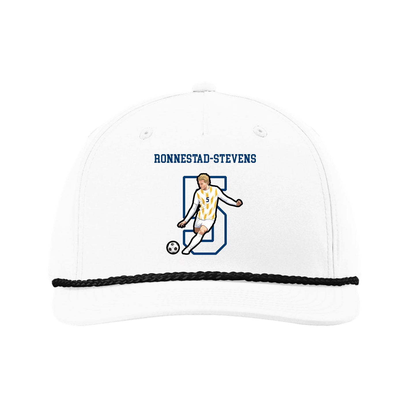 Five-Panel Classic Rope Cap — Shirsey in White