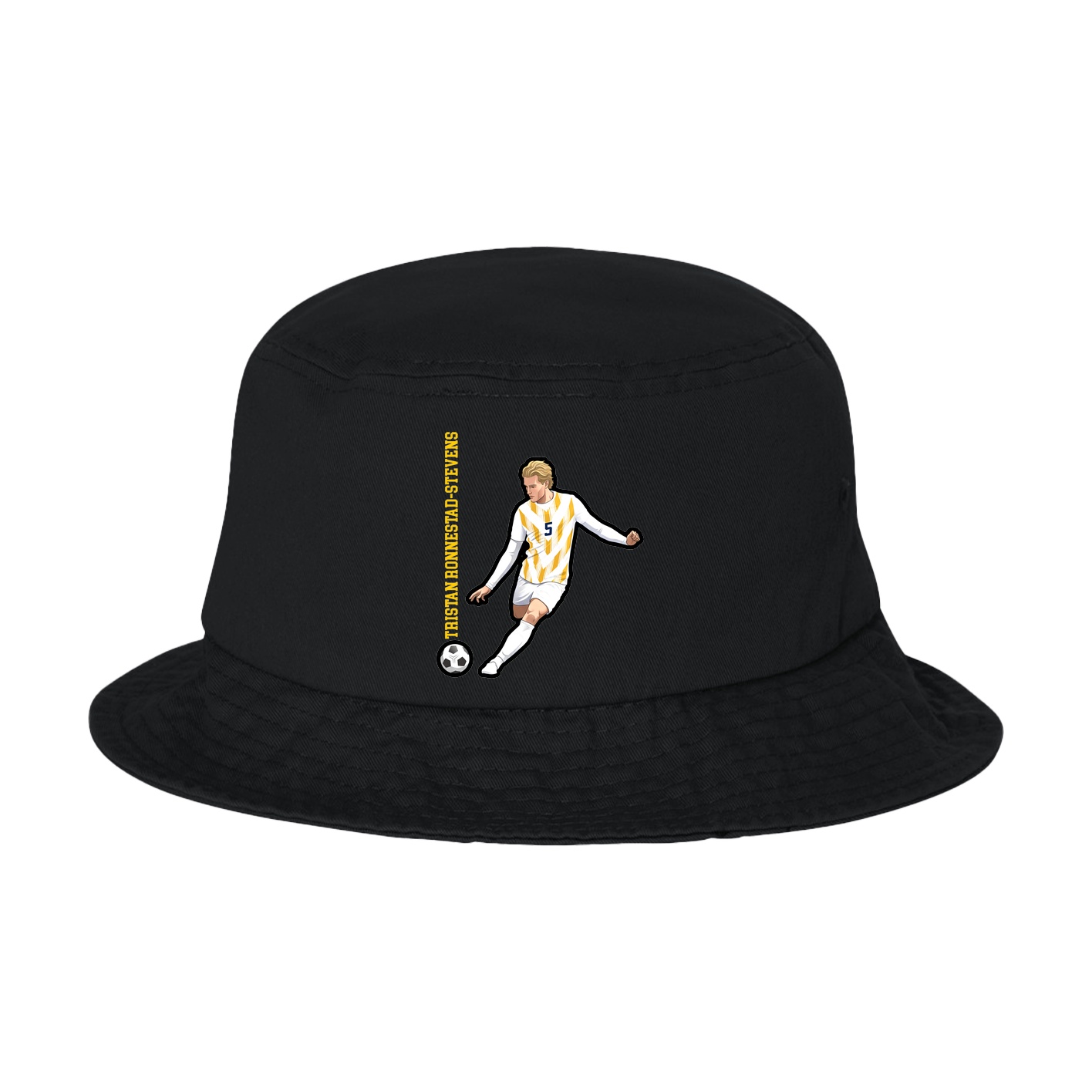 Bucket Cap — Name Vertical in Black