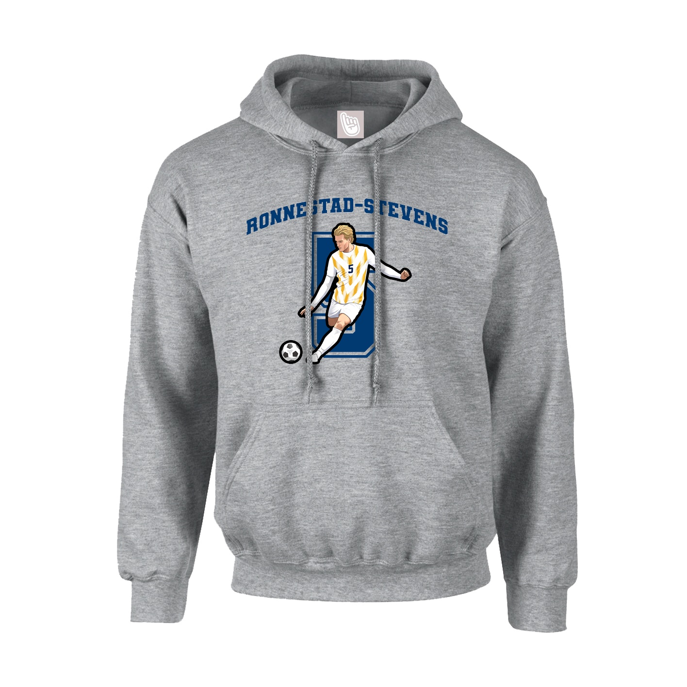 Hoodie — Number in Grey