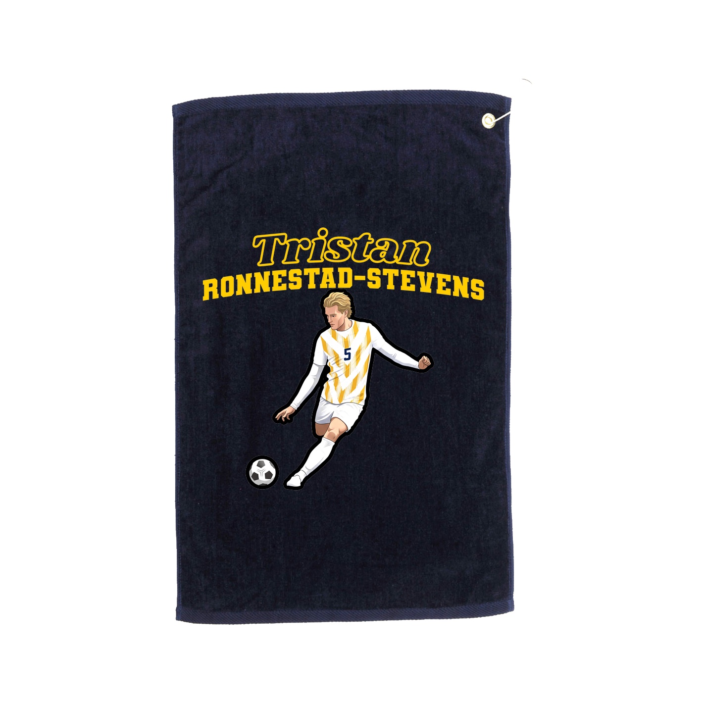 Golf Towel — Name Arch in Navy