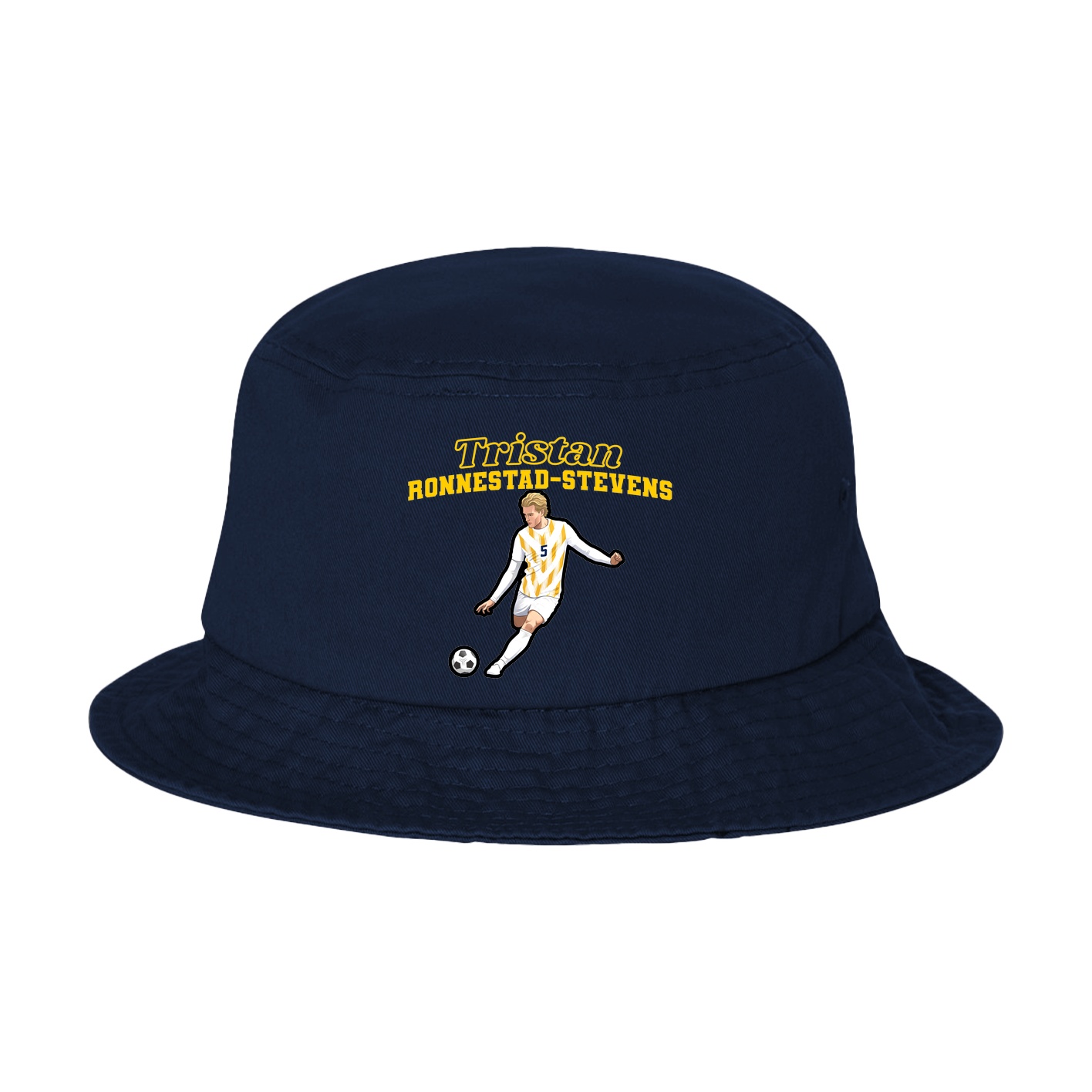 Bucket Cap — Name Arch in Navy