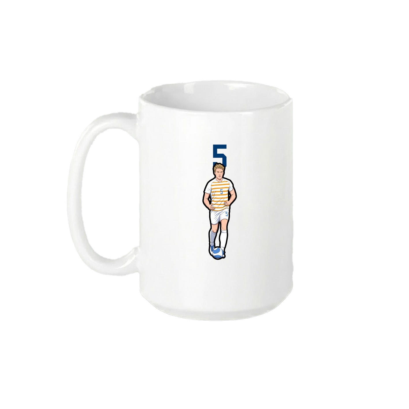 15oz Coffee Mug — Number Top in White
