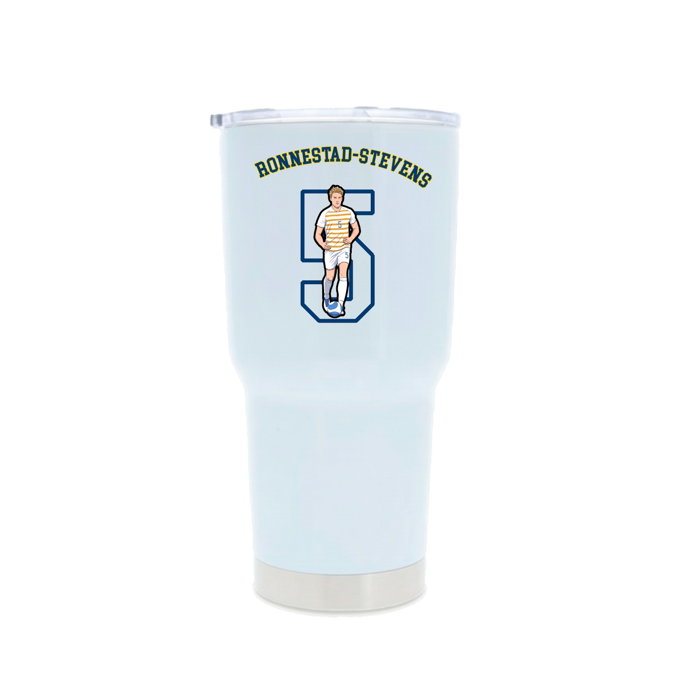 30oz Stainless Steel Tumbler — Shirsey Arch in White