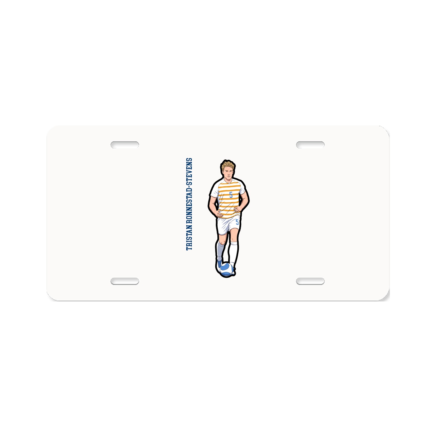 License Plate — Name Vertical in Classic