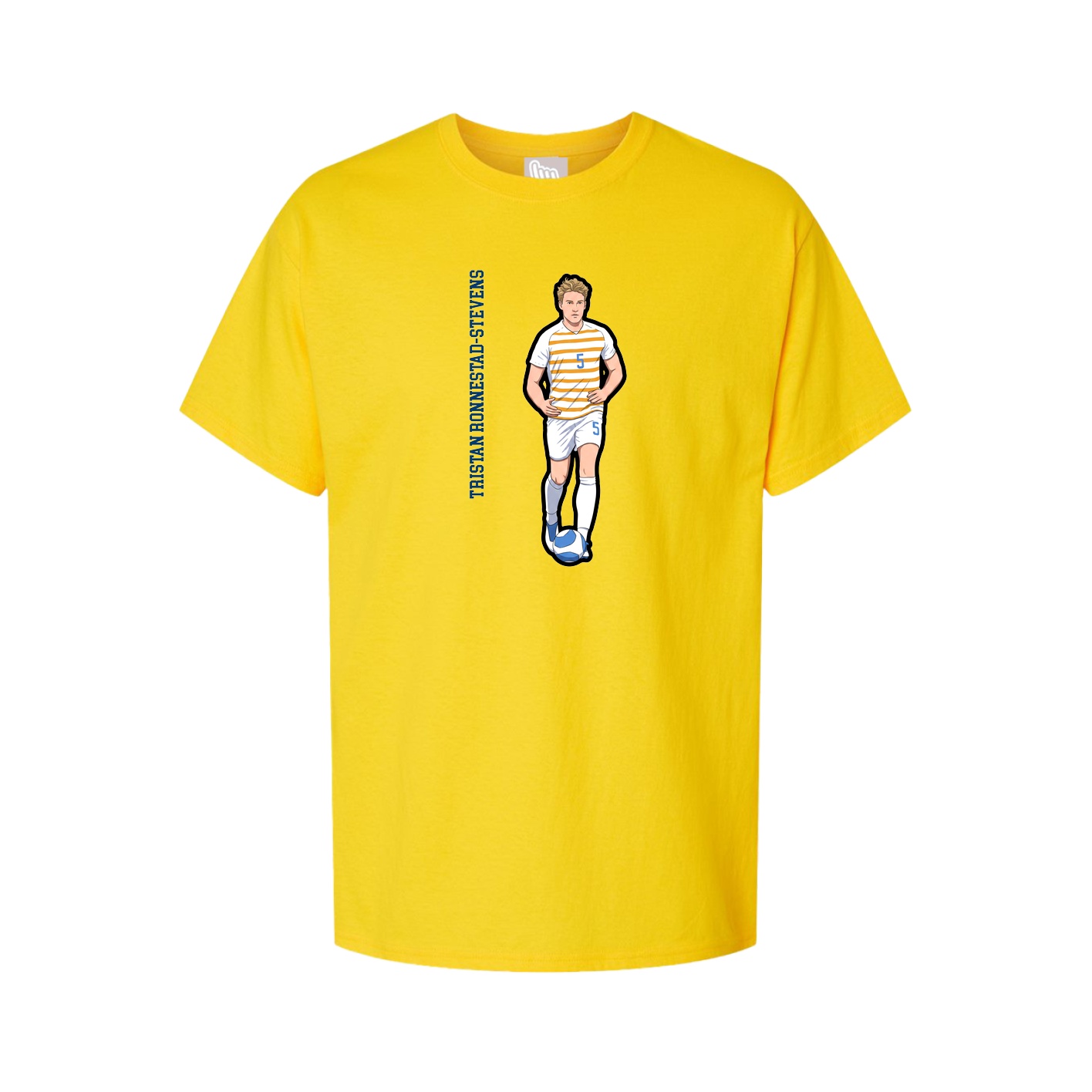 Tee — Name Vertical in Gold