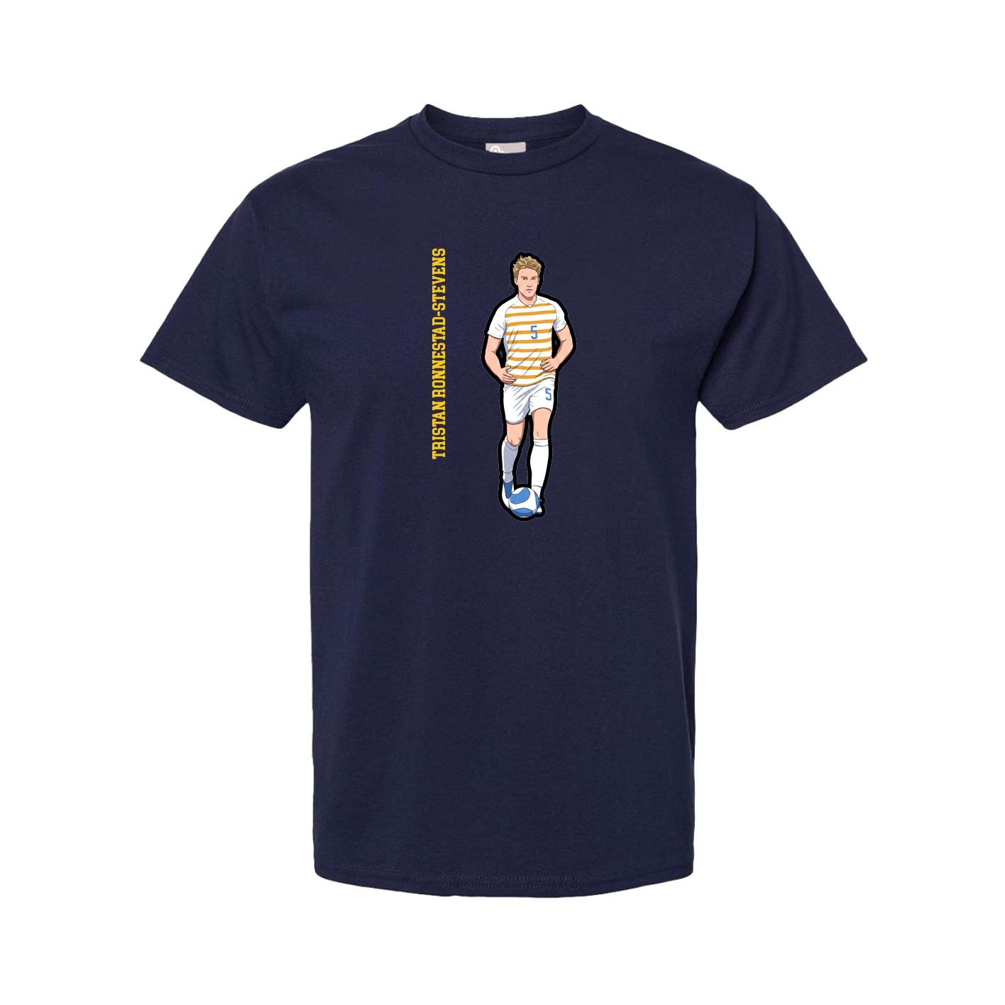 Youth Tee — Name Vertical in Navy