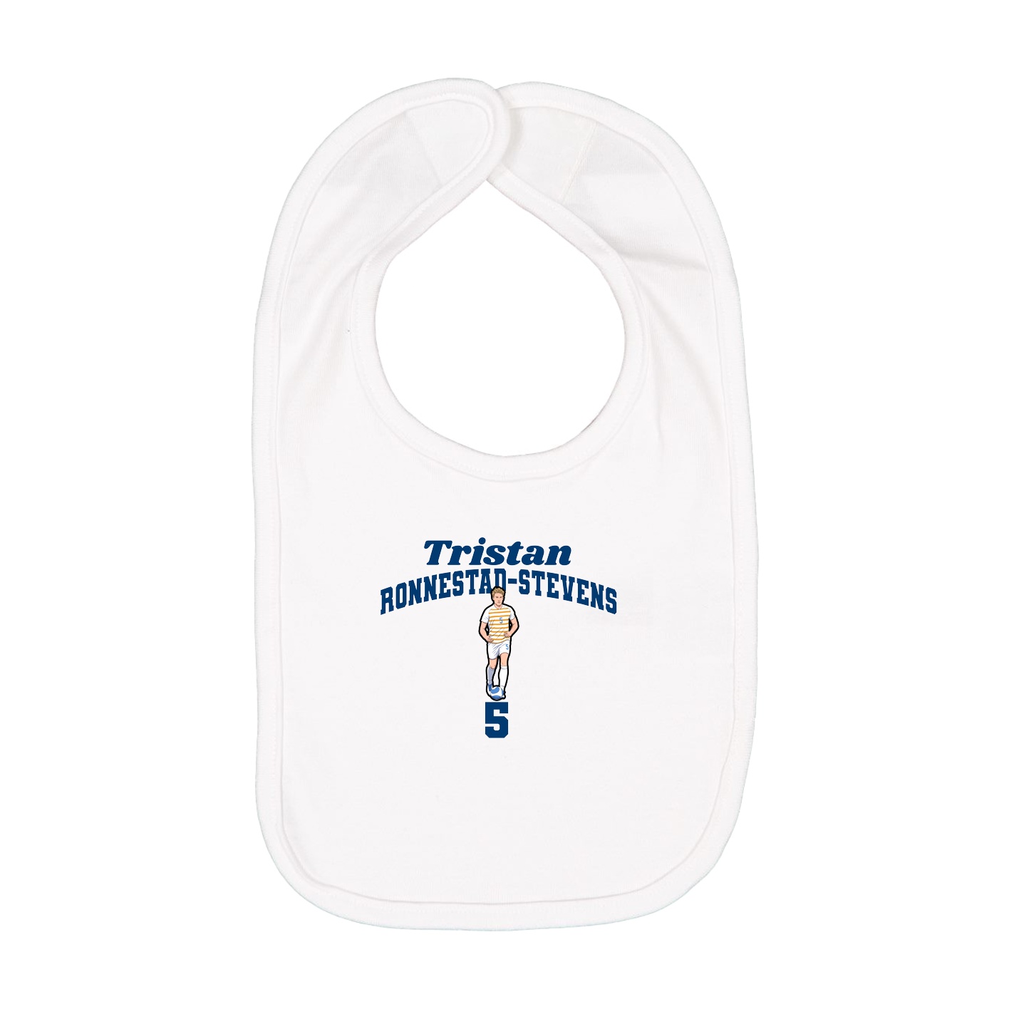 Infant Bib — Signature Arch in White