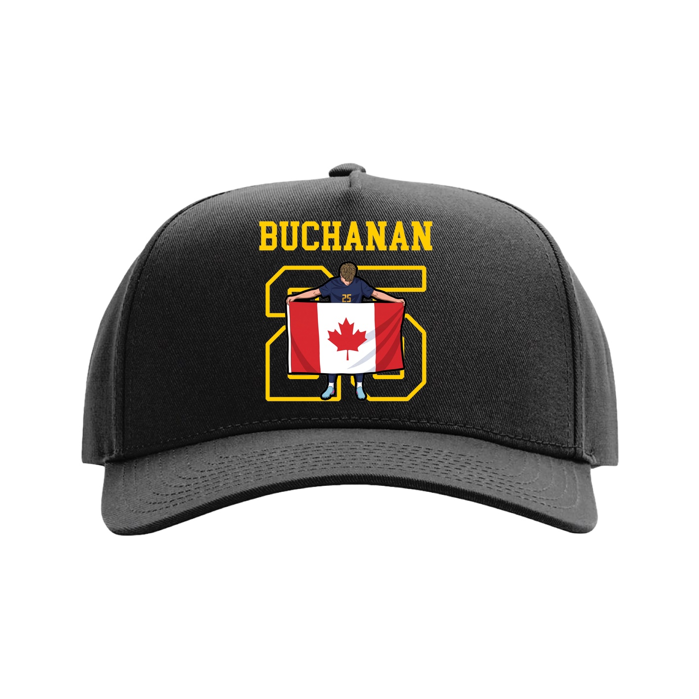 Full Fabric Five-Panel Champ Cap — Shirsey in Black