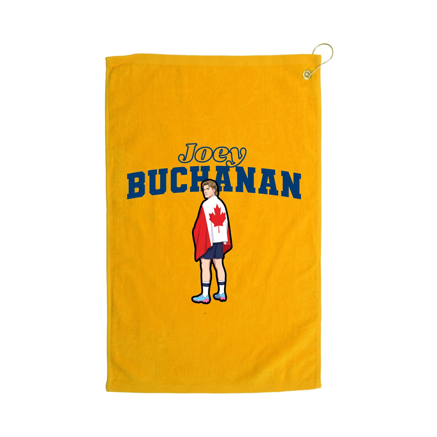 Golf Towel — Name Arch in Gold