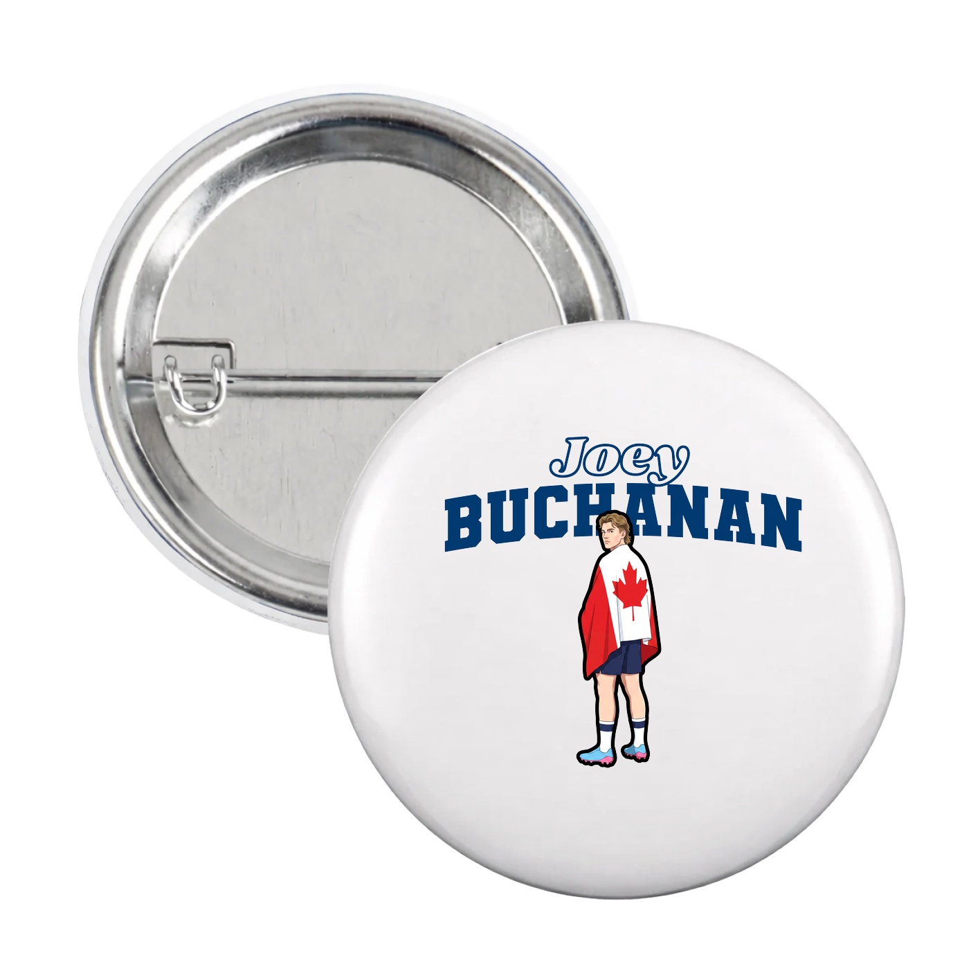 Game Day Button — Name Arch in White