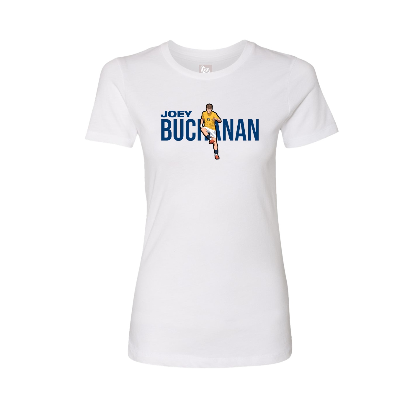 Fitted Women's Tee — Player Name in White