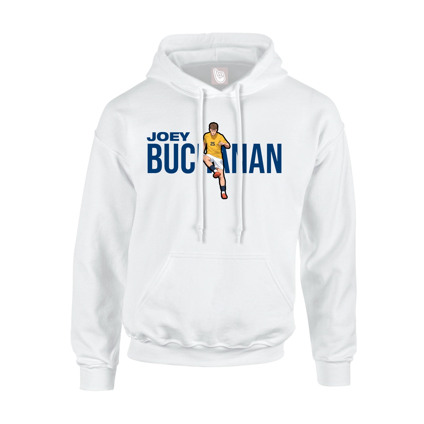 Youth Hoodie — Player Name in White
