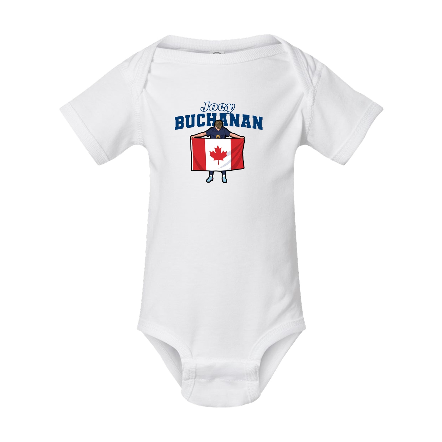 Baby Onesie — Name Arch in White