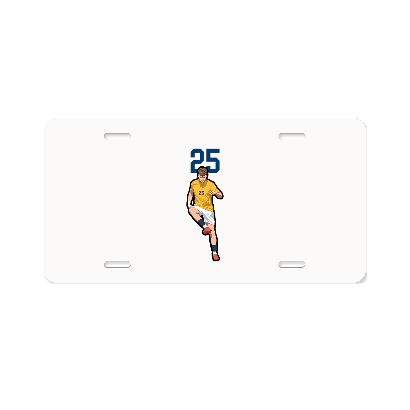 License Plate — Number Top in Classic