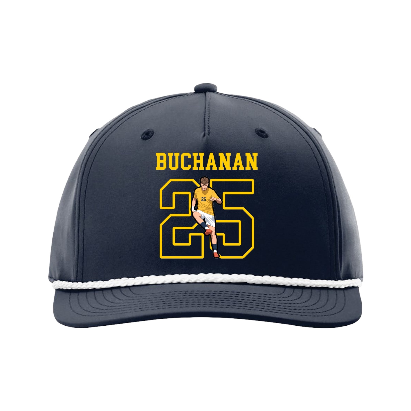 Five-Panel Classic Rope Cap — Shirsey in Navy