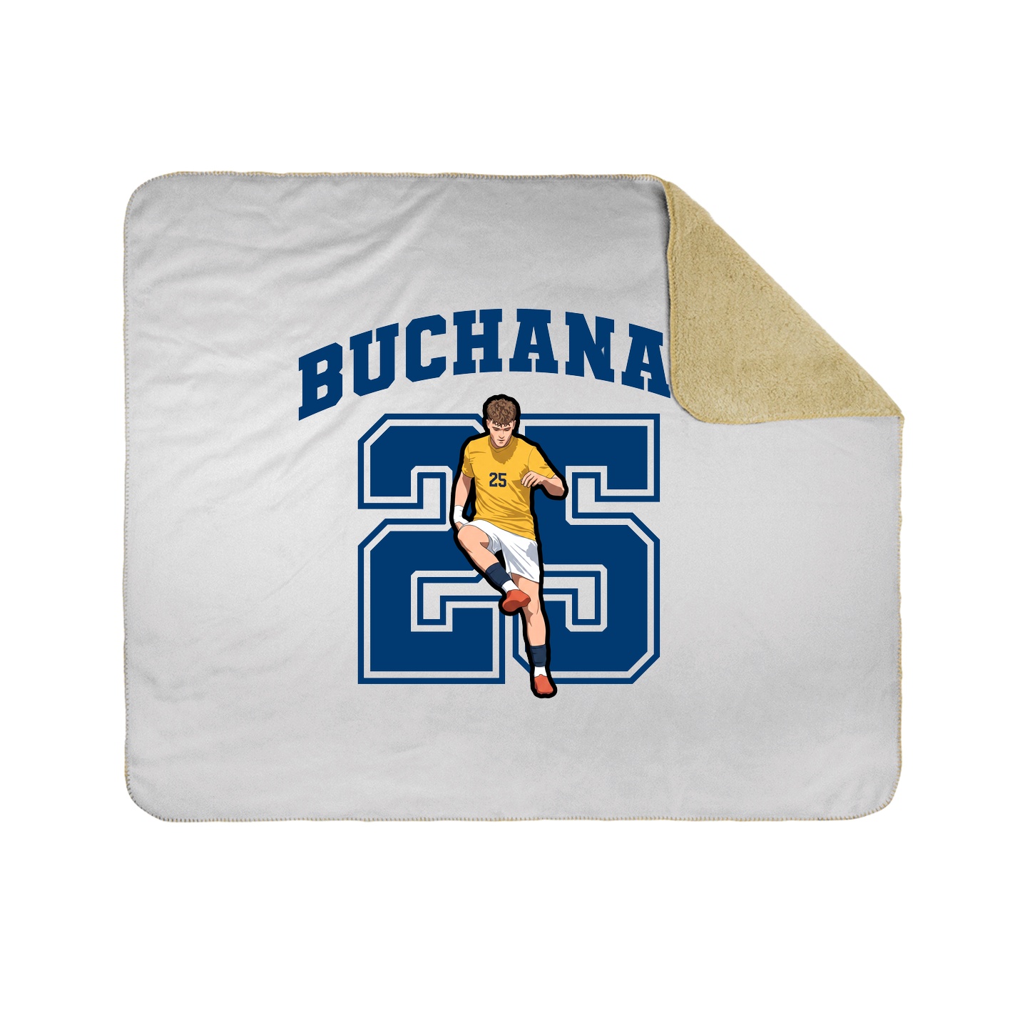 Throw Blanket — Number in White
