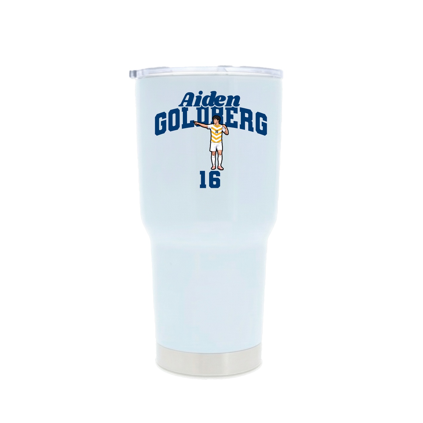 30oz Stainless Steel Tumbler — Signature Arch in White