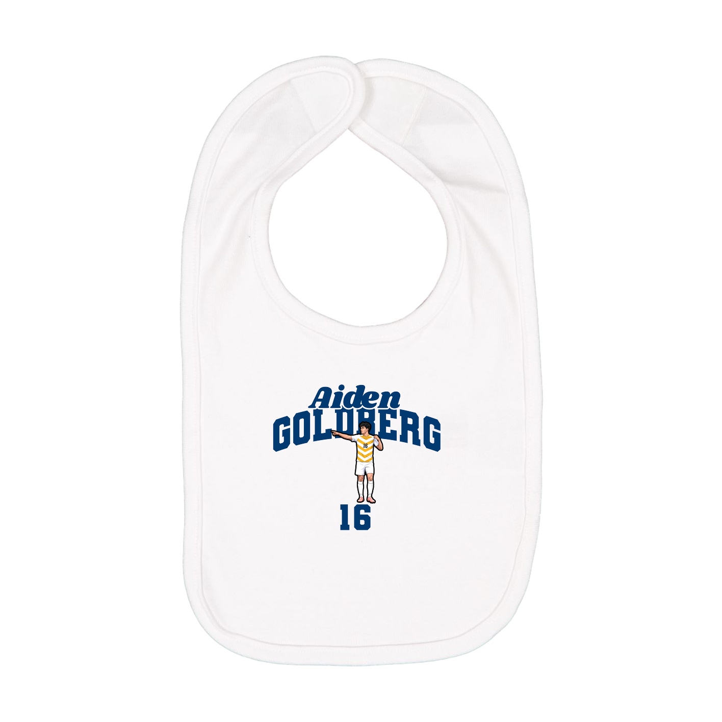 Infant Bib — Signature Arch in White
