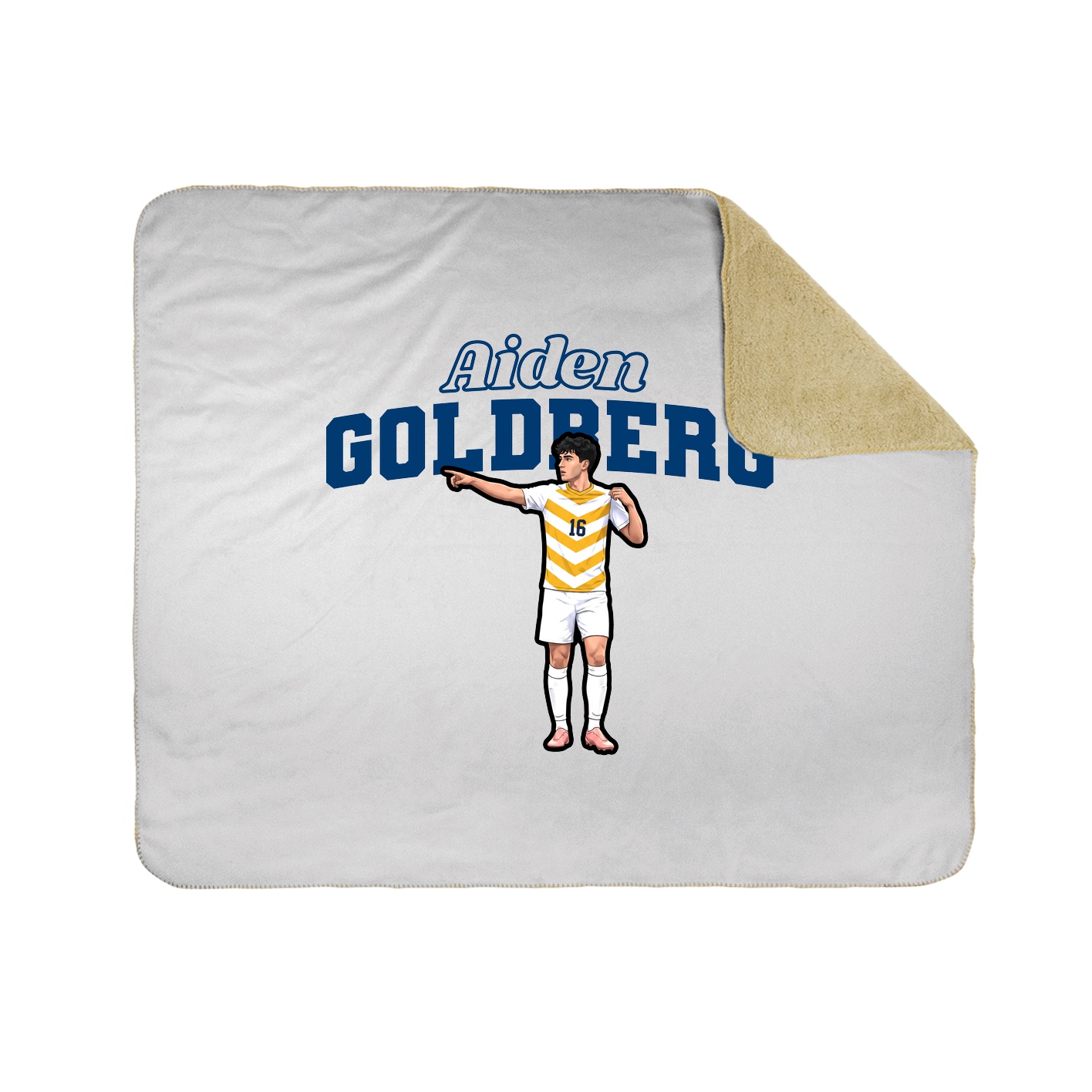 Throw Blanket — Name Arch in White