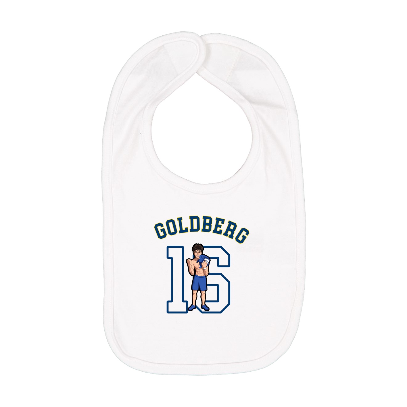 Infant Bib — Shirsey Arch in White