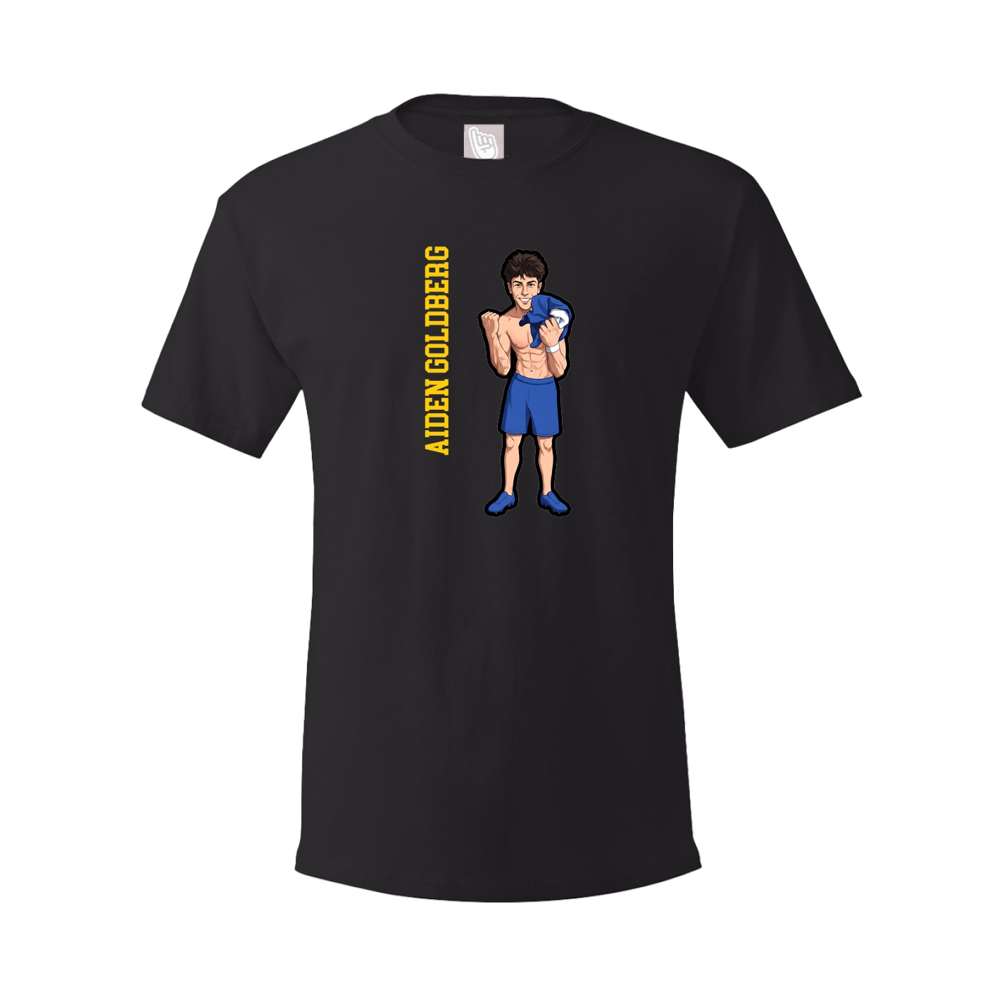 Youth Tee — Name Vertical in Black