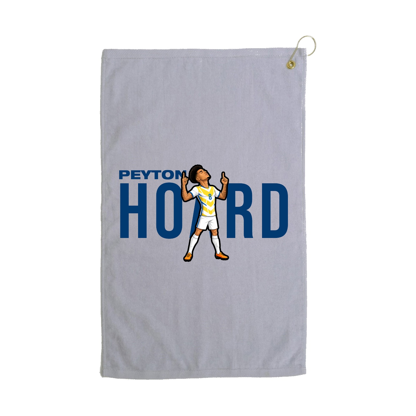 Golf Towel — Player Name in Grey