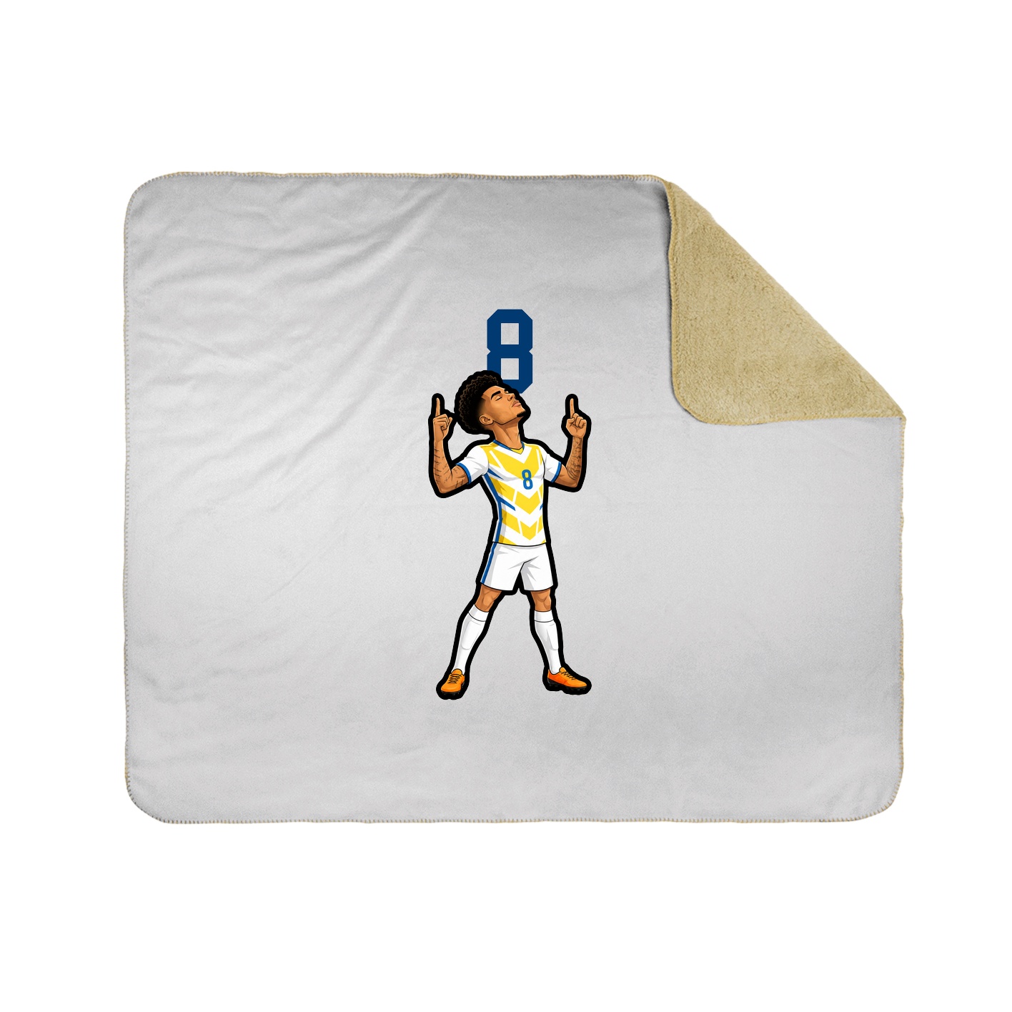Throw Blanket — Number Top in White